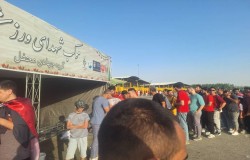 تصاویری از برپای موکب شهدای ورزشکار در ورزشگاه آزادی