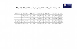اعلام برنامه کامل معاینات پزشکی کلیه مسابقات استان تهران