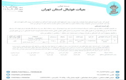در خصوص گزارش بازی تیم های منتخب شمیران و احسان شهر ری