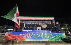 حضور مسئولان هیات فوتبال در سکوی پرچمداران ایران