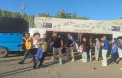 تصاویری از برپای موکب شهدای ورزشکار در ورزشگاه آزادی