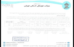 در خصوص گزارش تیم های آینده سازان حامی و سبز پوشان پاس پایتخت